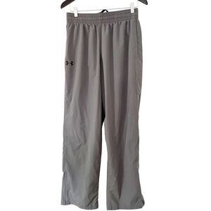 Under Armour Grey Loose Lined Ankle Zipper Track Pants